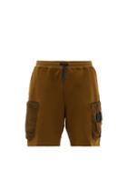 Matchesfashion.com Stone Island Shadow Project - Mesh-pocket Felpa-jersey Bermuda Shorts - Mens - Brown