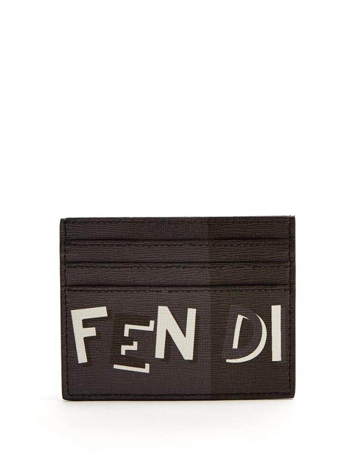 Fendi Logo-print Leather Cardholder