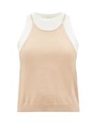 Jw Anderson - Layered Merino Tank Top - Womens - Beige Multi