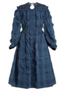 Roksanda Tora Satin-yoke Cotton-blend Seersucker Dress