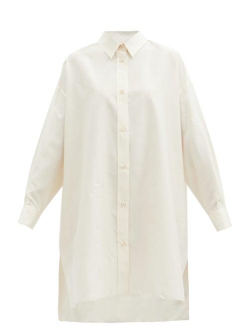 Matchesfashion.com Isabel Marant - Macali Silk Tunic Shirt - Womens - Ivory