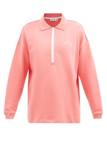 The Upside - Banzai Cotton-jersey Polo Sweatshirt - Womens - Pink