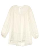 Zimmermann Belle Web Swiss-dot And Lace Silk Top