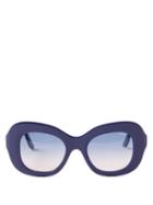 Lapima - Mafalda Oversized Square Acetate Sunglasses - Womens - Blue