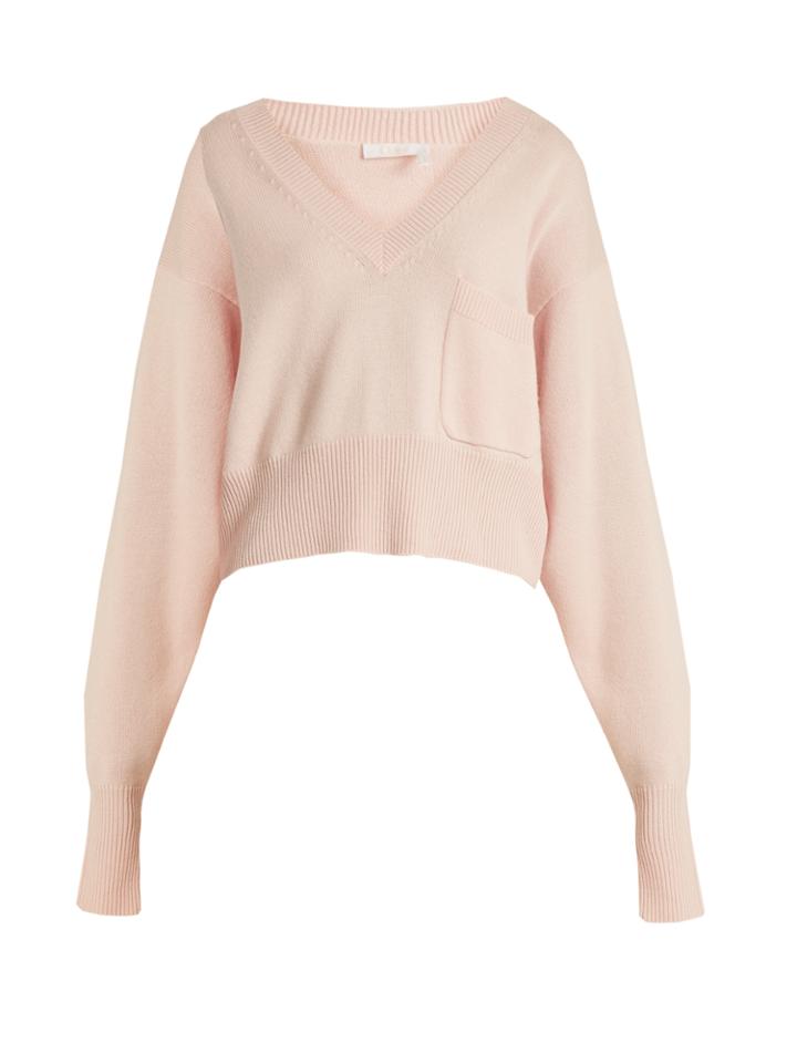 Chloé Cashmere And Cotton-blend Sweater