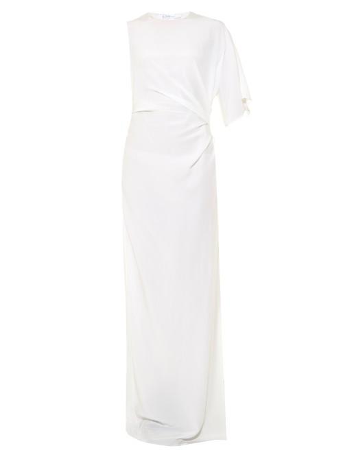 Givenchy Draped Crepe De Chine Gown