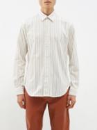 Sunflower - Dan Striped Cotton-poplin Shirt - Mens - Off White