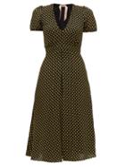 Matchesfashion.com No. 21 - Polka Dot Puff Sleeve Tea Dress - Womens - Black Yellow