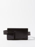 The Row - Envelope Leather Belt Bag - Womens - Black