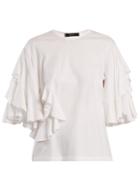 Ellery Jeremiah Ruffle-trimmed Cotton-jersey T-shirt