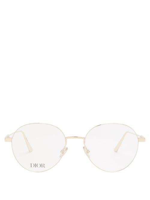 Dior - Ultradior Round Metal Glasses - Womens - Gold
