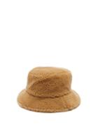 Matchesfashion.com Federica Moretti - Fleece Bucket Hat - Womens - Camel