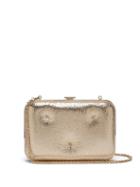 Matchesfashion.com Anya Hindmarch - Chubby Cracked Leather Clutch - Womens - Light Gold