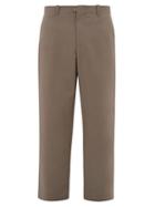 Matchesfashion.com Deveaux - Wool Blend Wide Leg Trousers - Mens - Grey