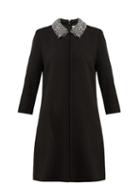 Matchesfashion.com Goat - Gleam Bead Embellished Wool Dress - Womens - Black