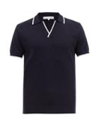 Matchesfashion.com Orlebar Brown - Horton Cotton Knit Polo Shirt - Mens - Navy
