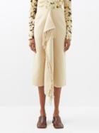 Nanushka - Liza Double-wool Midi Blanket Skirt - Womens - Beige