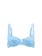 Matchesfashion.com Fisch - Grenadins Seahorse-print Underwired Bikini Top - Womens - Blue Print