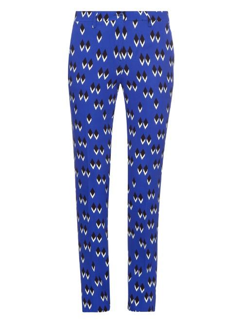 Etro Diamond-print Stretch-crepe Trousers