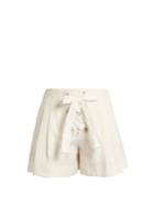 Sonia Rykiel Lace-up Linen-blend Shorts