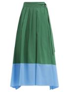 Matchesfashion.com Weekend Max Mara - Oblare Skirt - Womens - Green Multi