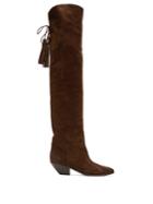 Saint Laurent West Over-the-knee Suede Boots