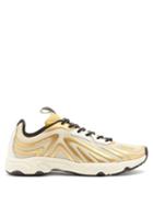 Matchesfashion.com Acne Studios - Panelled Leather And Mesh Trainers - Womens - Gold