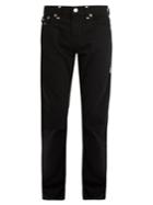 True Religion Contrast Stitch Mid-rise Straight-leg Jeans