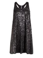 Matchesfashion.com Norma Kamali - Sequinned Flared Mini Dress - Womens - Black