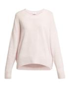 Matchesfashion.com Allude - Round Neck Cashmere Sweater - Womens - Light Pink