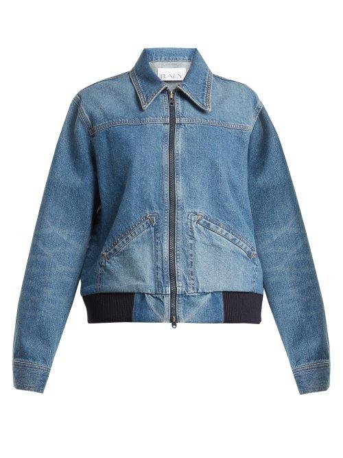 Matchesfashion.com Raey - Vintage 1970s Denim Bomber Jacket - Womens - Light Denim