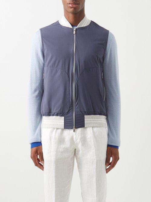 Brunello Cucinelli - Nylon-shell Gilet - Mens - Navy
