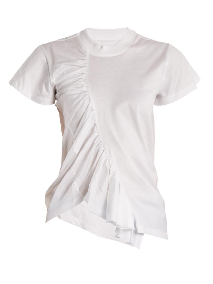 Marques'almeida Asymmetric Gathered-jersey T-shirt