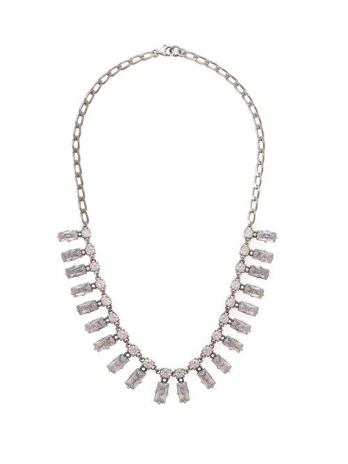 Matchesfashion.com Bottega Veneta - Cubic Zirconia And Sterling Silver Necklace - Womens - Silver