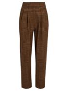 Isa Arfen Checked Wool Cropped Trousers