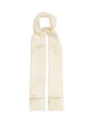 Saint Laurent - Fringed Silk Scarf - Mens - Ivory