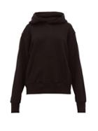 Matchesfashion.com Les Tien - Loop Back Cotton Hooded Sweatshirt - Womens - Black