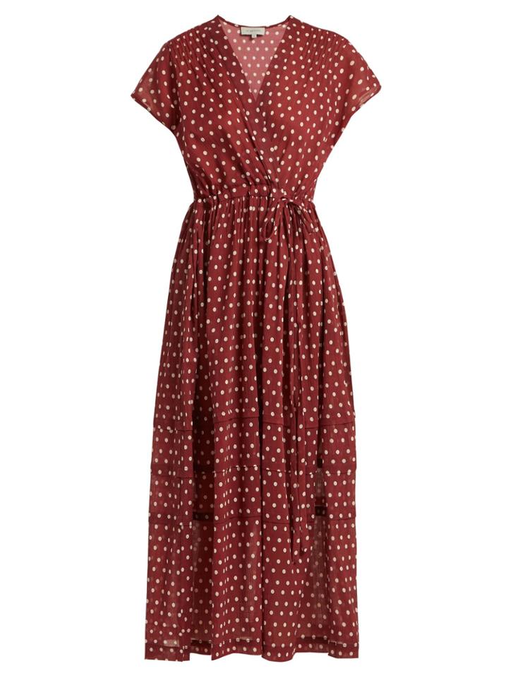 Lee Mathews Maisee Polka-dot Dress