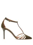 Matchesfashion.com Malone Souliers - Ila Suede Pumps - Womens - Green