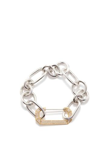 Era - Lucy Diamond & 18kt Gold Bracelet - Womens - Silver
