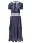 Matchesfashion.com Gabriela Hearst - Elvis Knitted Midi Dress - Womens - Blue Multi