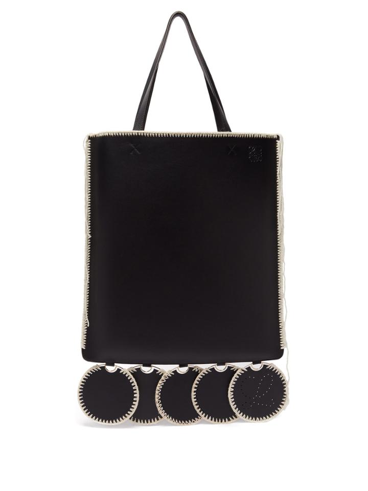 Loewe Macrame-stitched Charm Leather Tote Bag