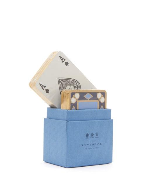 Smythson - Twin Pack Of Playing Cards - Mens - Blue