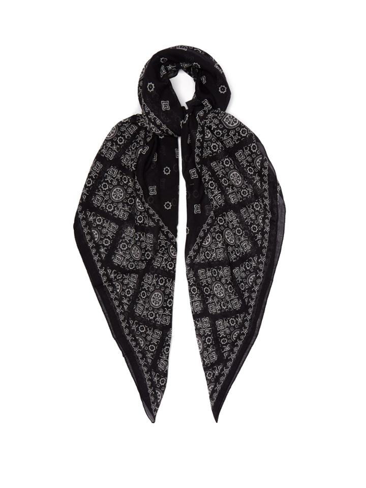 Saint Laurent Bandana-print Wool Scarf