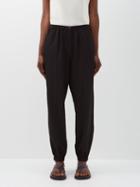 Joseph - Taio Silk And Cotton-blend Relaxed Trousers - Womens - Black