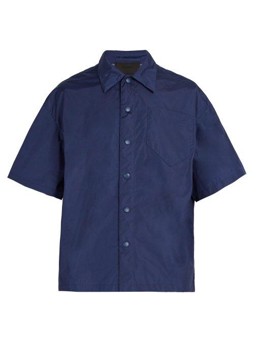 Matchesfashion.com Prada - Short Sleeved Shirt - Mens - Blue
