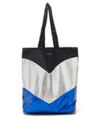Matchesfashion.com Isabel Marant - Woom Metallic Chevron-panel Tote Bag - Womens - Blue Multi