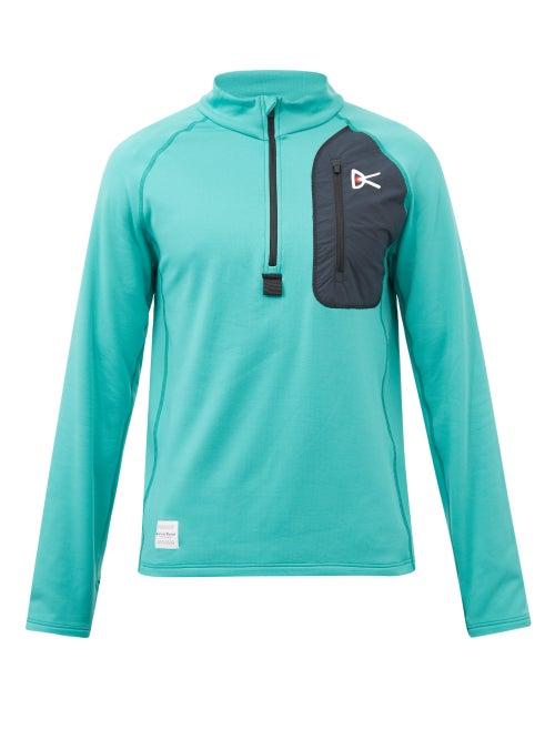 District Vision - Luca Recycled-fleece Top - Mens - Green Multi