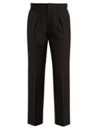 Matchesfashion.com Connolly - Smoking High Rise Tuxedo Trousers - Womens - Black