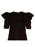 Saint Laurent Puff-shoulder Fil Coup Sweater
